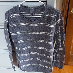Women’s Gray Striped Sweater
